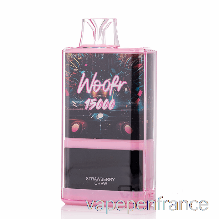 Stylo Vape Jetable à Mâcher Aux Fraises Woofr 15000